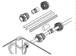 [C25-01 / 1244-020909] Kit de raccordement, BSA, thermo rétractable, M25, zone non explosive